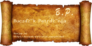 Buczák Petrónia névjegykártya